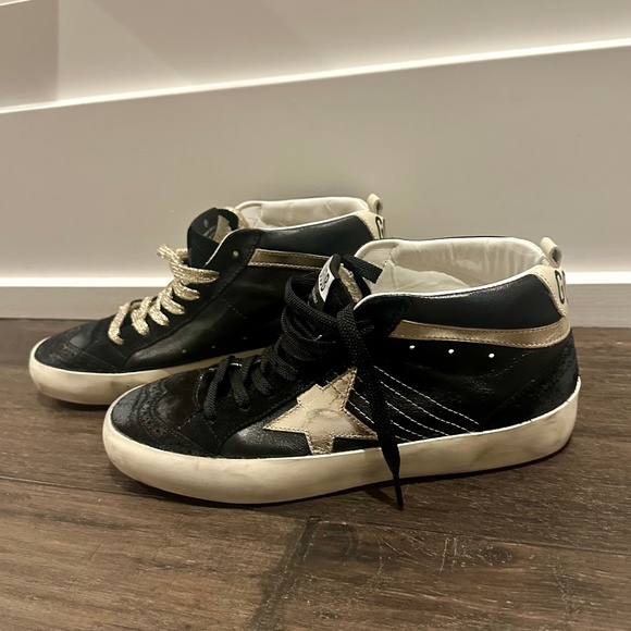 Golden Goose Black and Gold Athletic Shoes - Picture 2 of 5